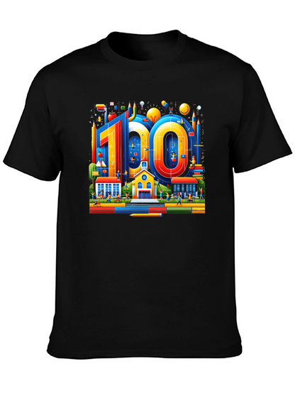 100 Days of School Black Graphic Tee