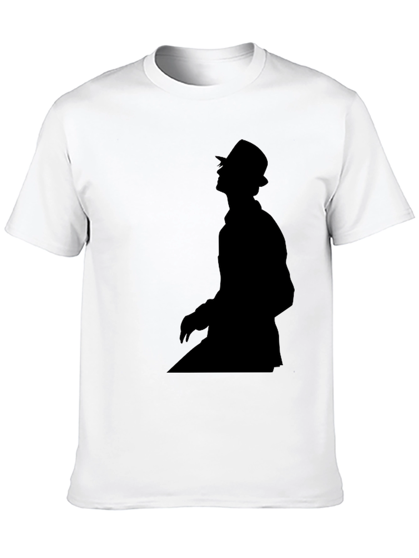 Stylish Black T-Shirt with Silhouette Print