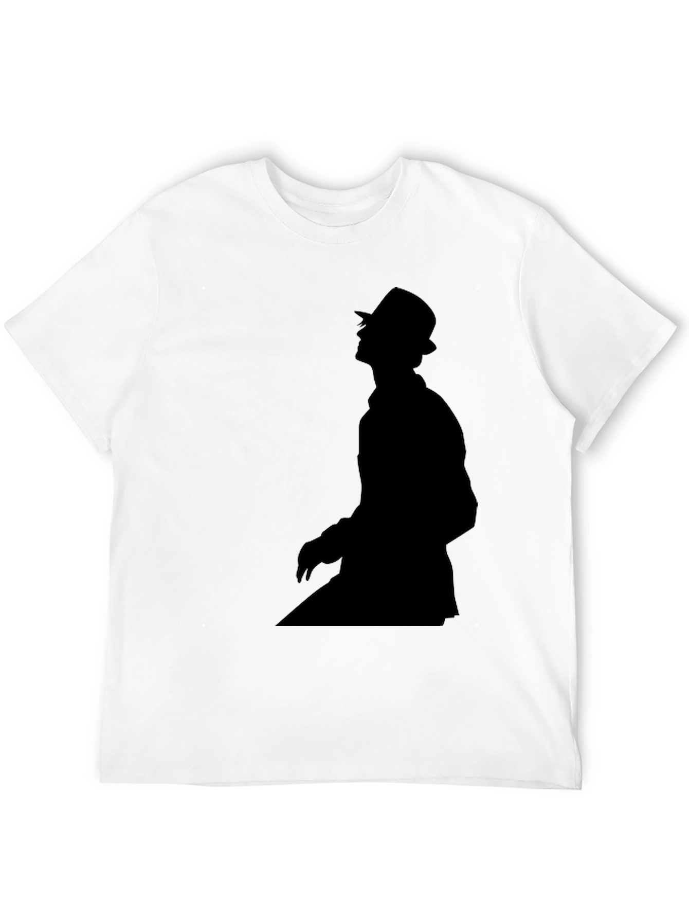 Stylish Black T-Shirt with Silhouette Print