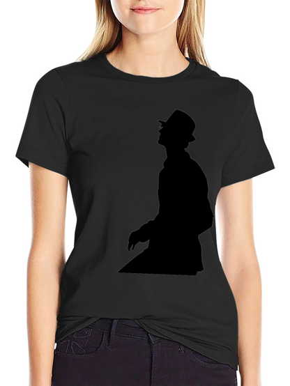 Stylish Black T-Shirt with Silhouette Print