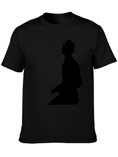Stylish Black T-Shirt with Silhouette Print