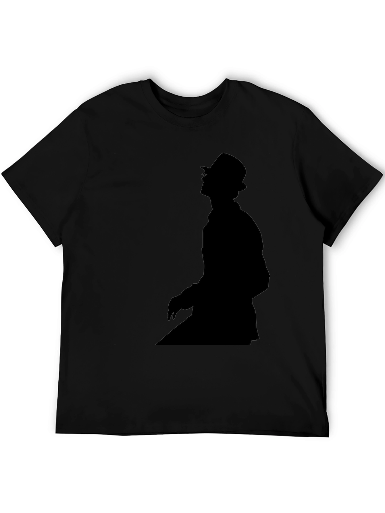 Stylish Black T-Shirt with Silhouette Print