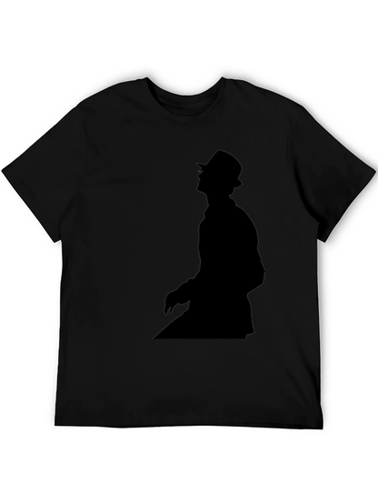 Stylish Black T-Shirt with Silhouette Print