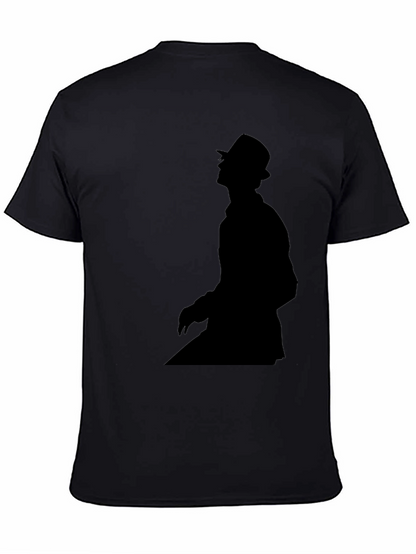 Stylish Black T-Shirt with Silhouette Print