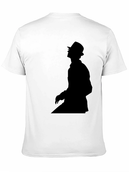 Stylish Black T-Shirt with Silhouette Print