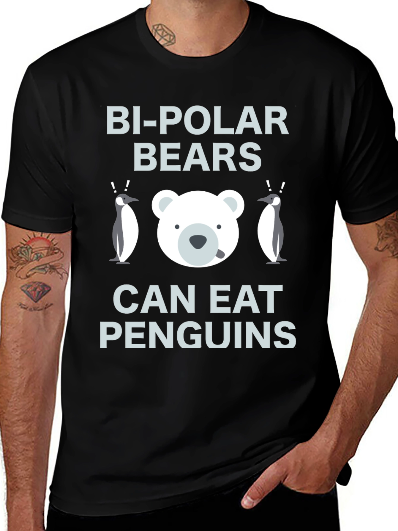 Bi-Polar Bears Eat Penguins Graphic T-Shirt