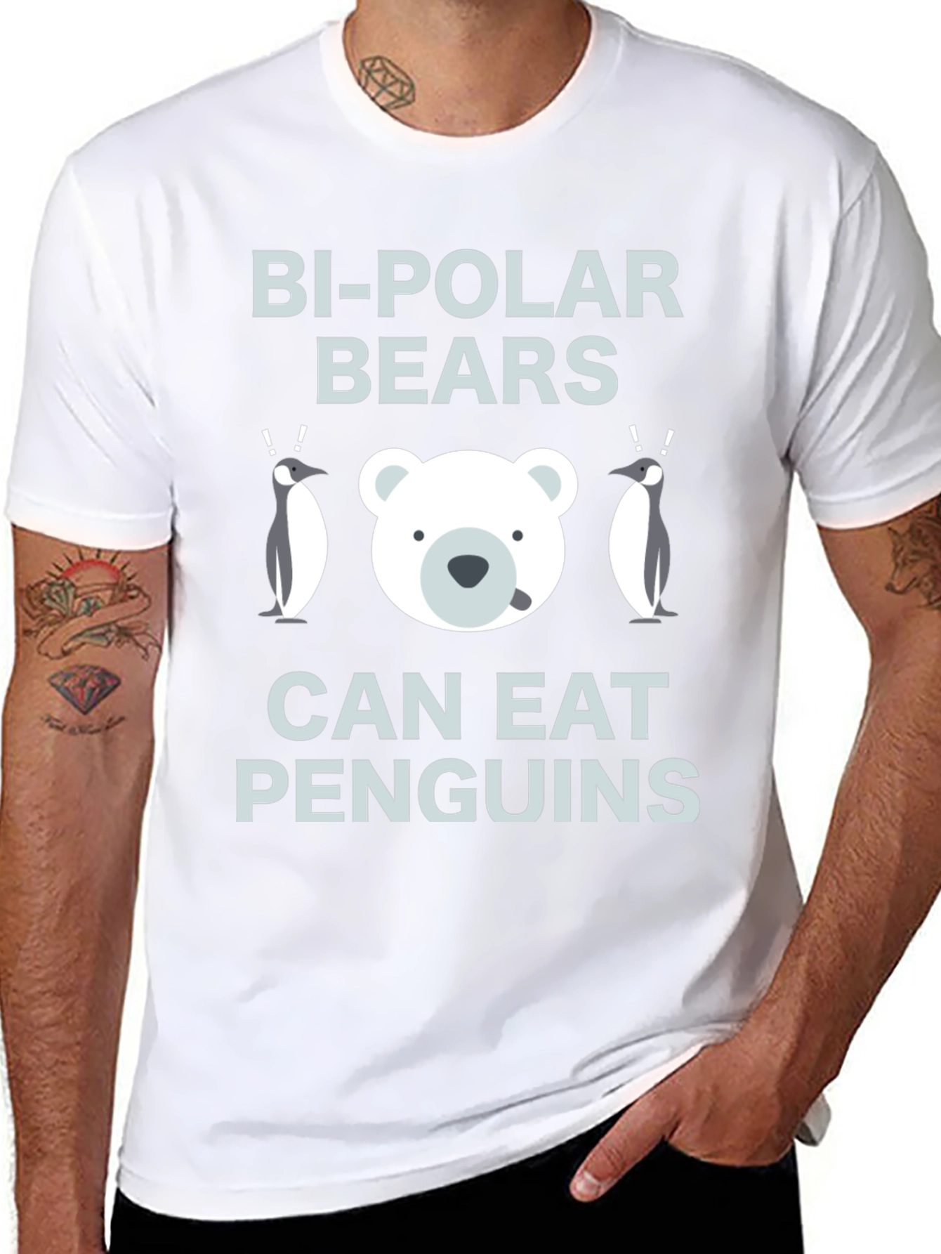 Bi-Polar Bears Eat Penguins Graphic T-Shirt