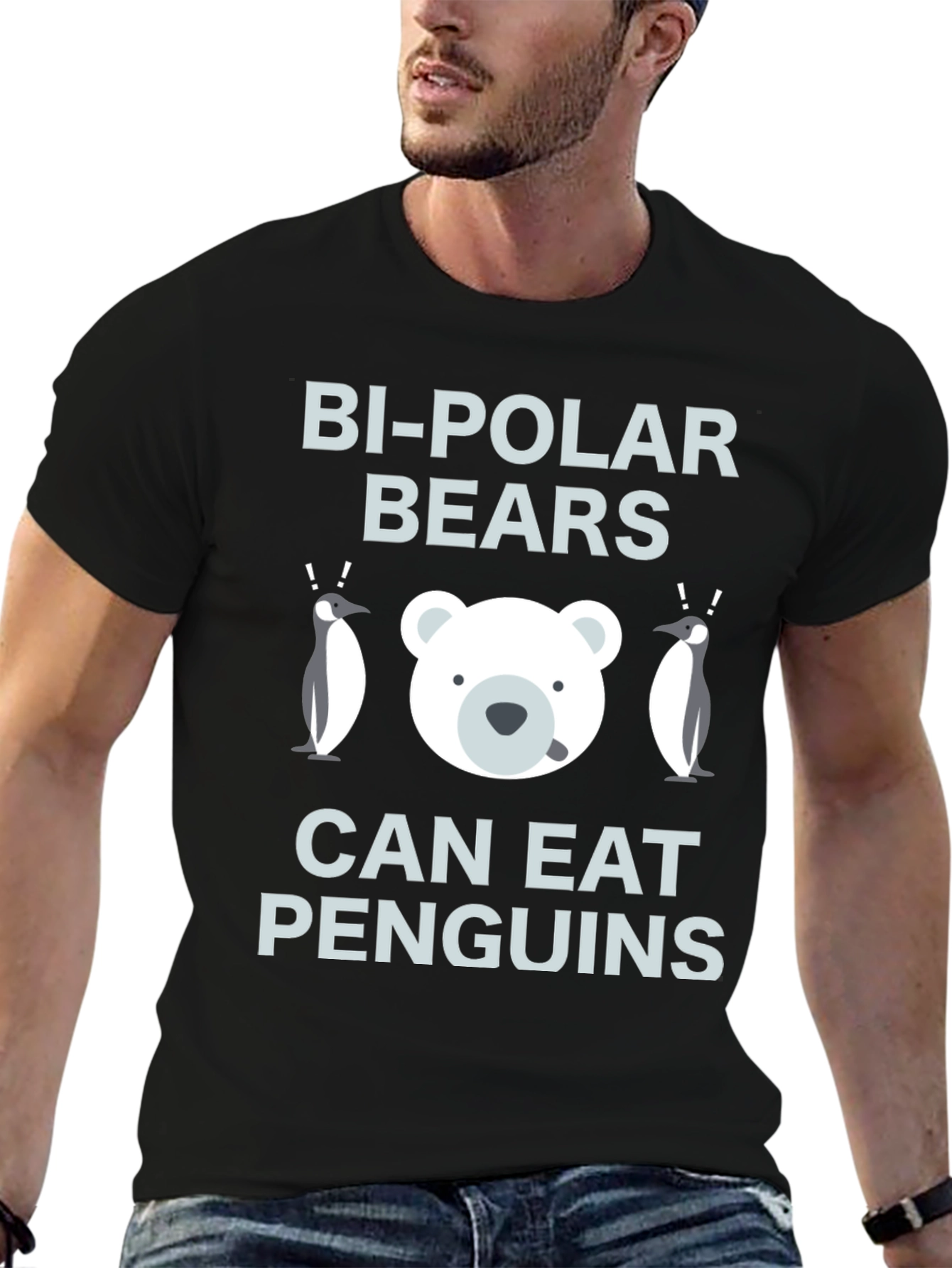 Bi-Polar Bears Eat Penguins Graphic T-Shirt