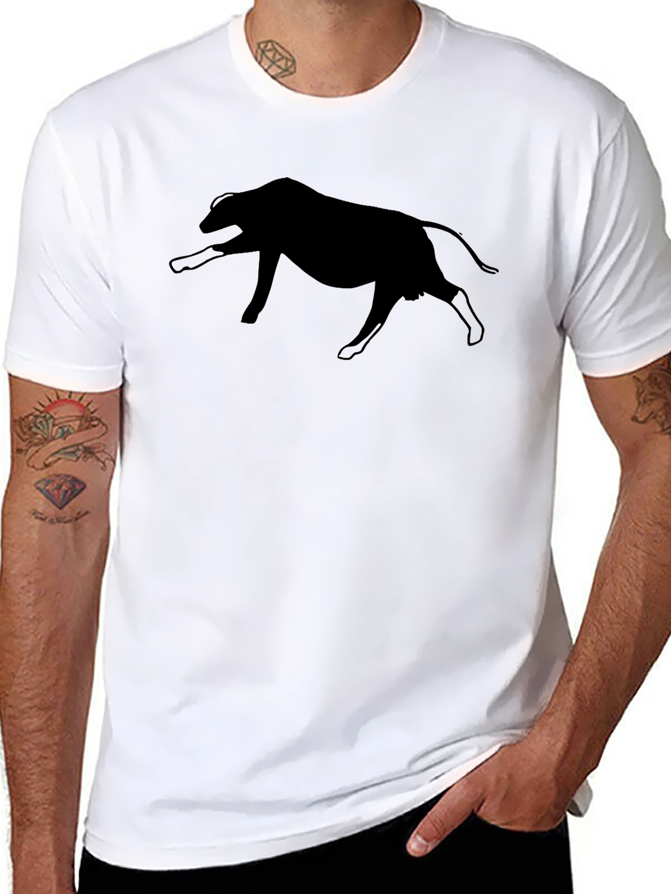 Black Bull Silhouette Tee - Mens Graphic T-Shirt