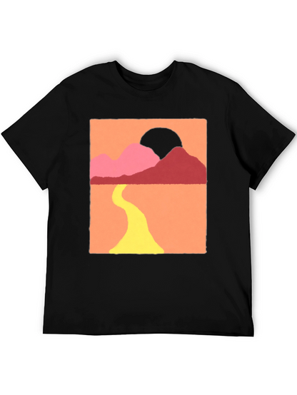 Sunset Mountain Graphic Tee - Stylish Comfort