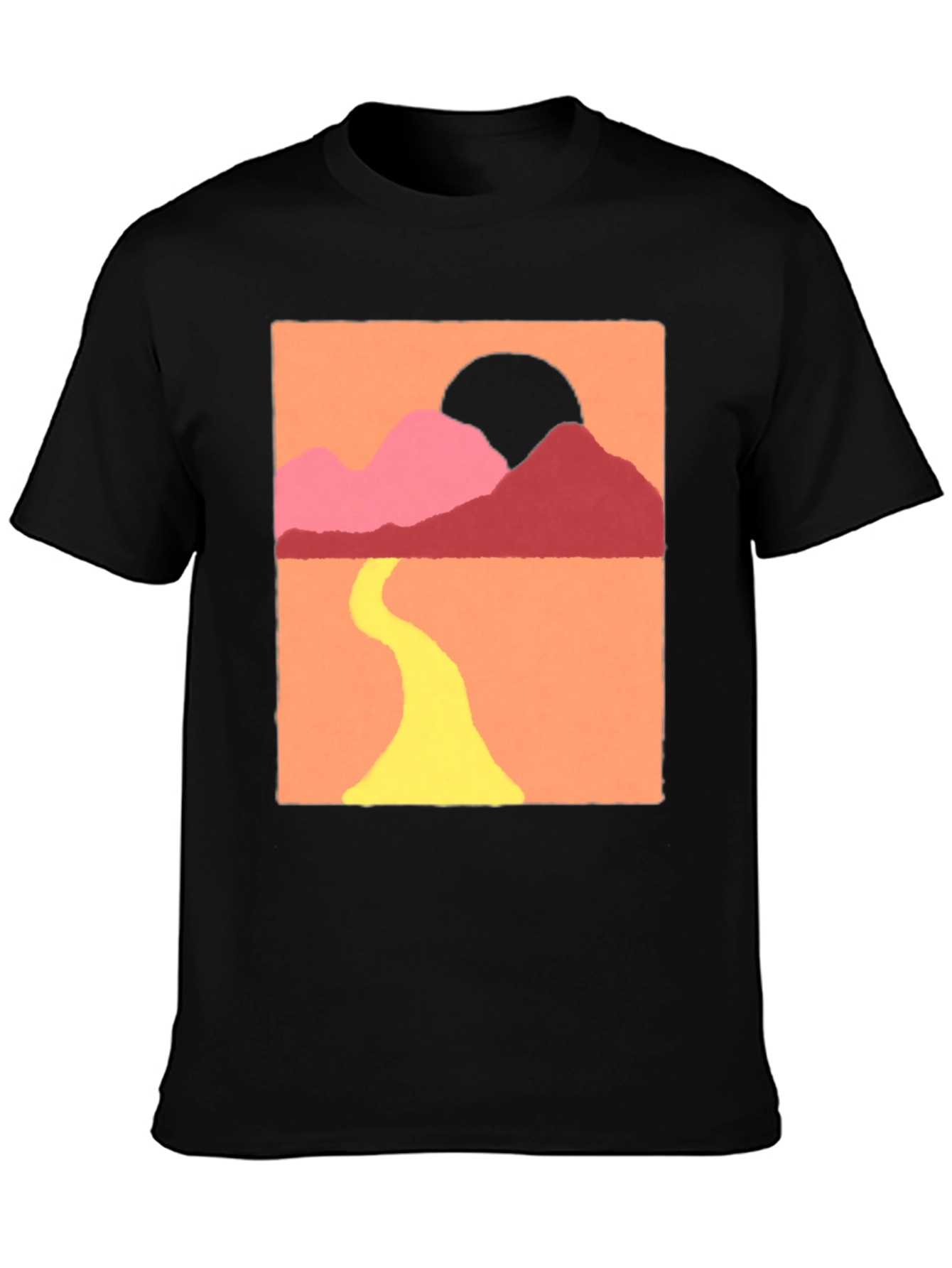Sunset Mountain Graphic Tee - Stylish Comfort