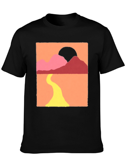 Sunset Mountain Graphic Tee - Stylish Comfort