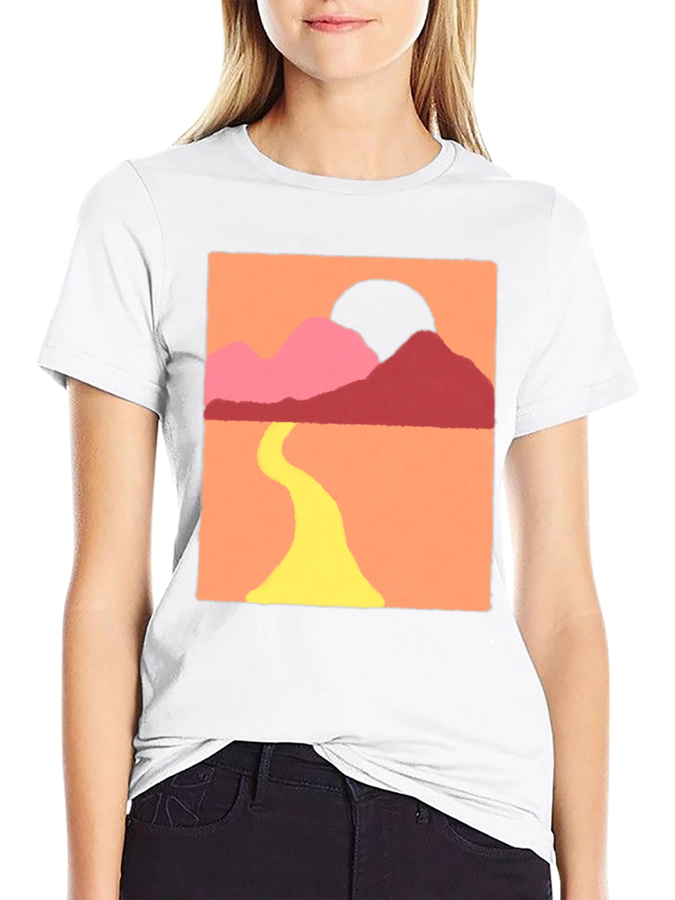 Sunset Mountain Graphic Tee - Stylish Comfort