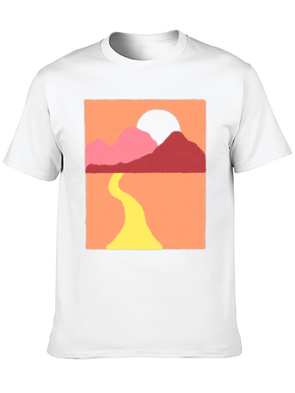 Sunset Mountain Graphic Tee - Stylish Comfort