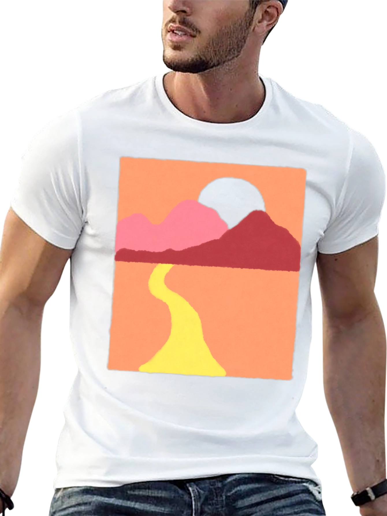 Sunset Mountain Graphic Tee - Stylish Comfort
