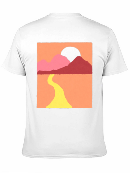 Sunset Mountain Graphic Tee - Stylish Comfort