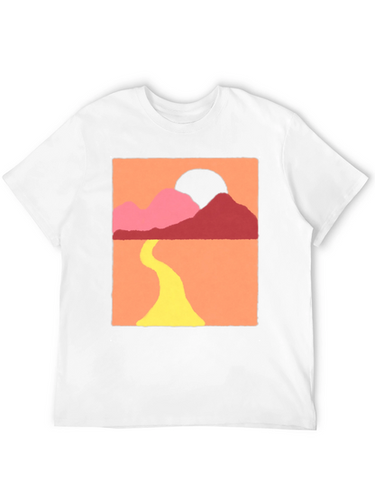 Sunset Mountain Graphic Tee - Stylish Comfort