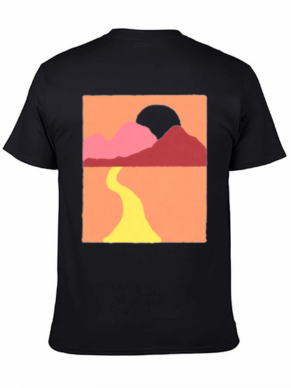 Sunset Mountain Graphic Tee - Stylish Comfort