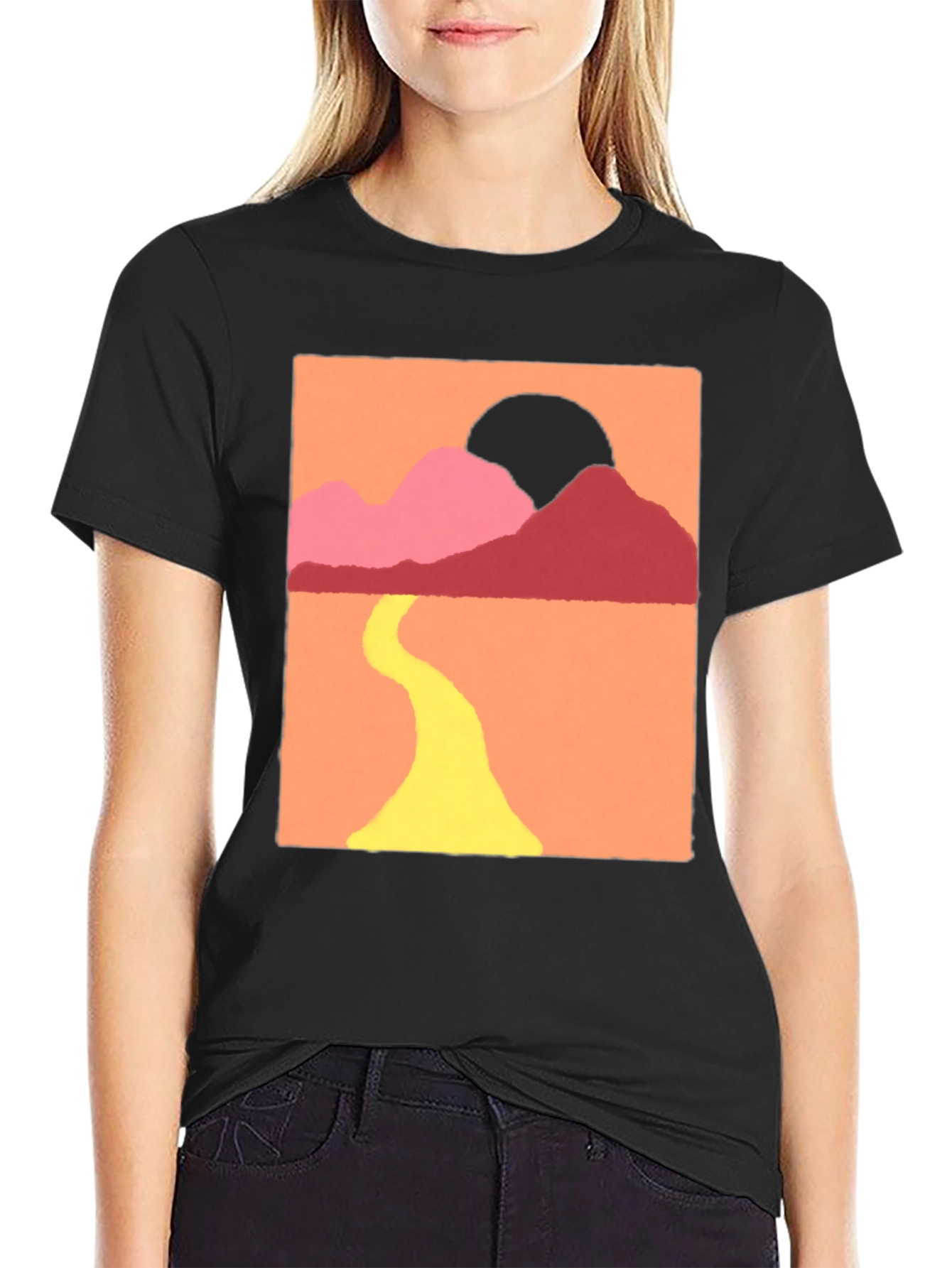 Sunset Mountain Graphic Tee - Stylish Comfort