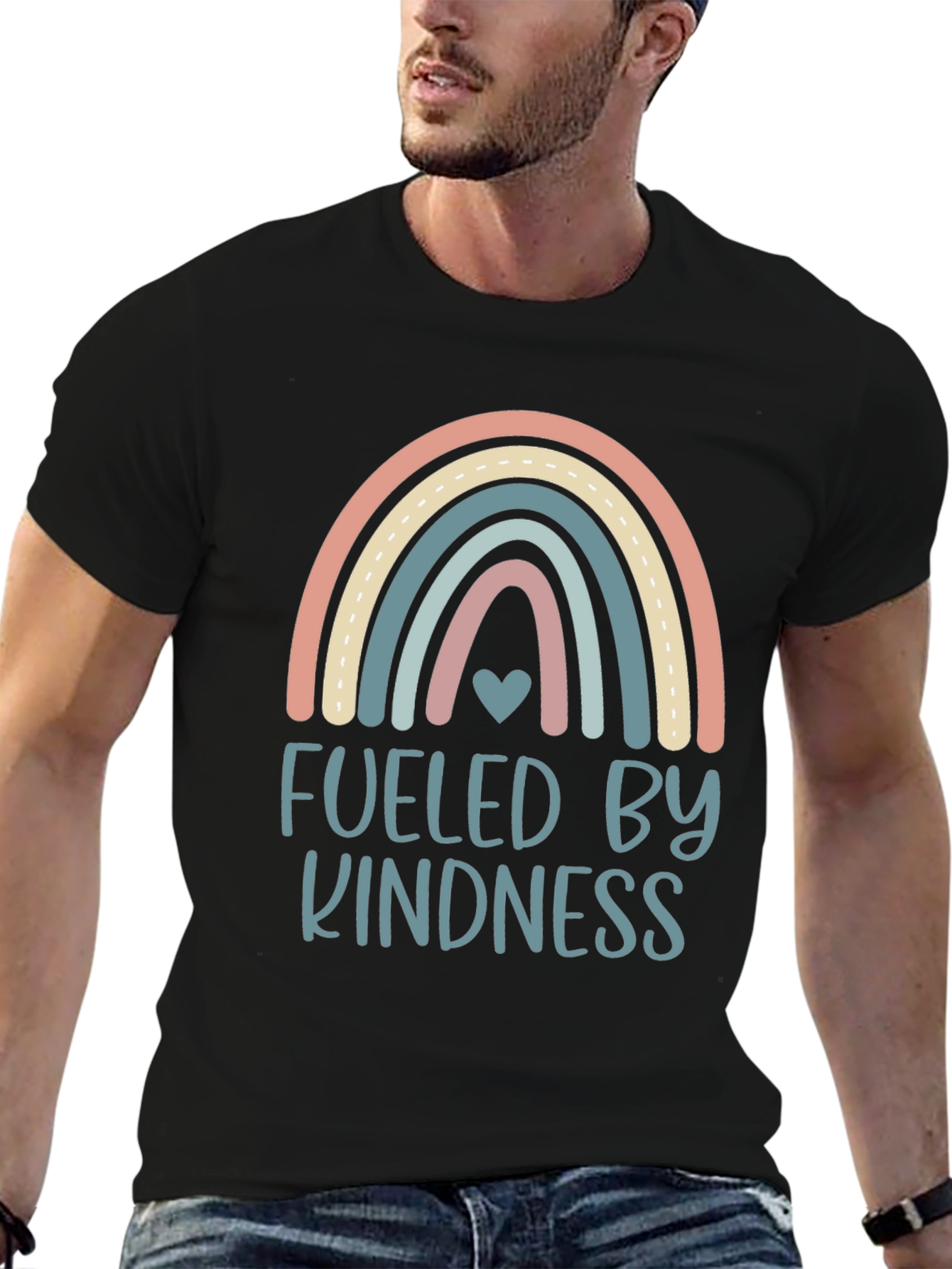 Kindness Fueled Rainbow Graphic T-Shirt