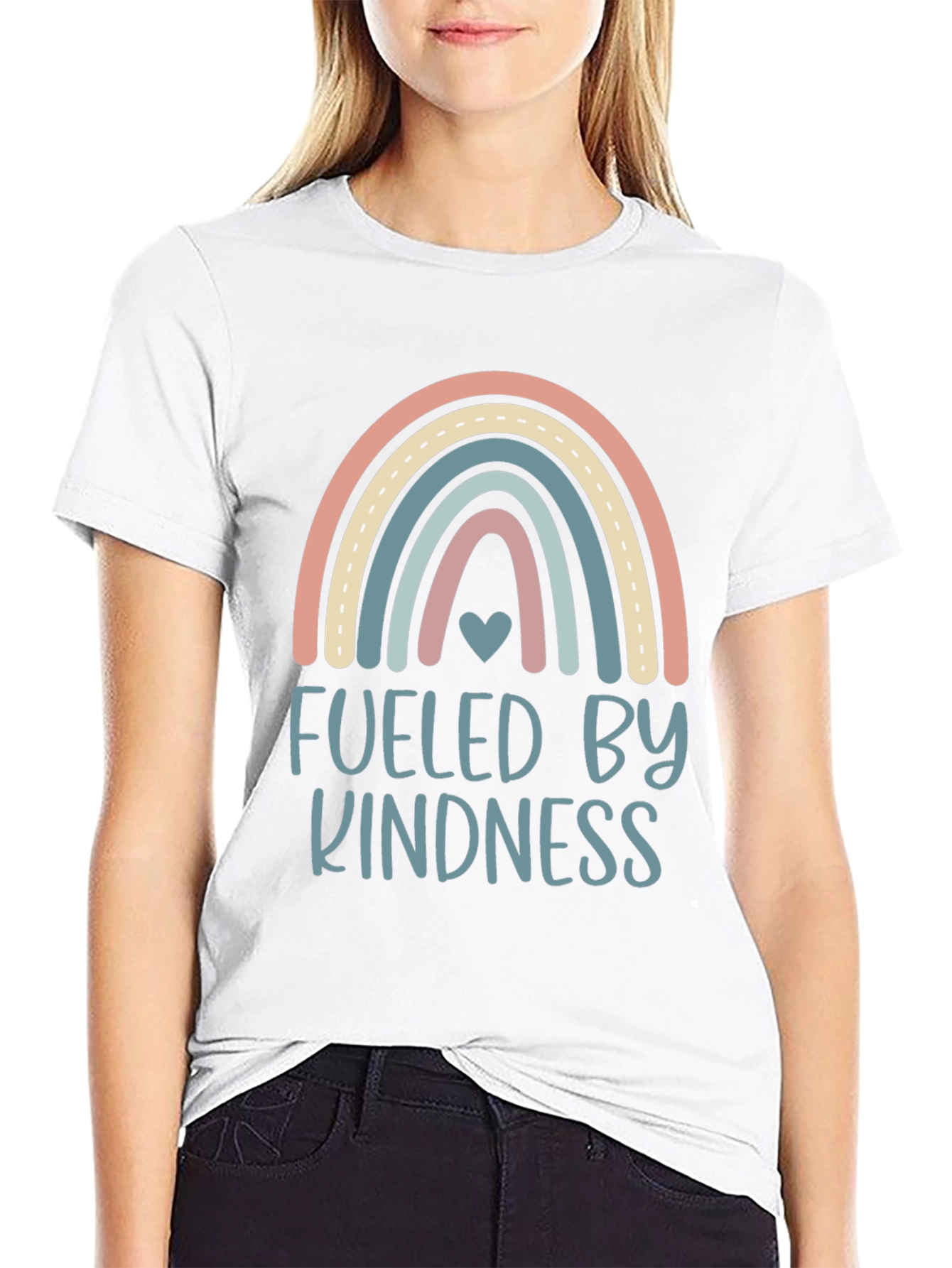 Kindness Fueled Rainbow Graphic T-Shirt