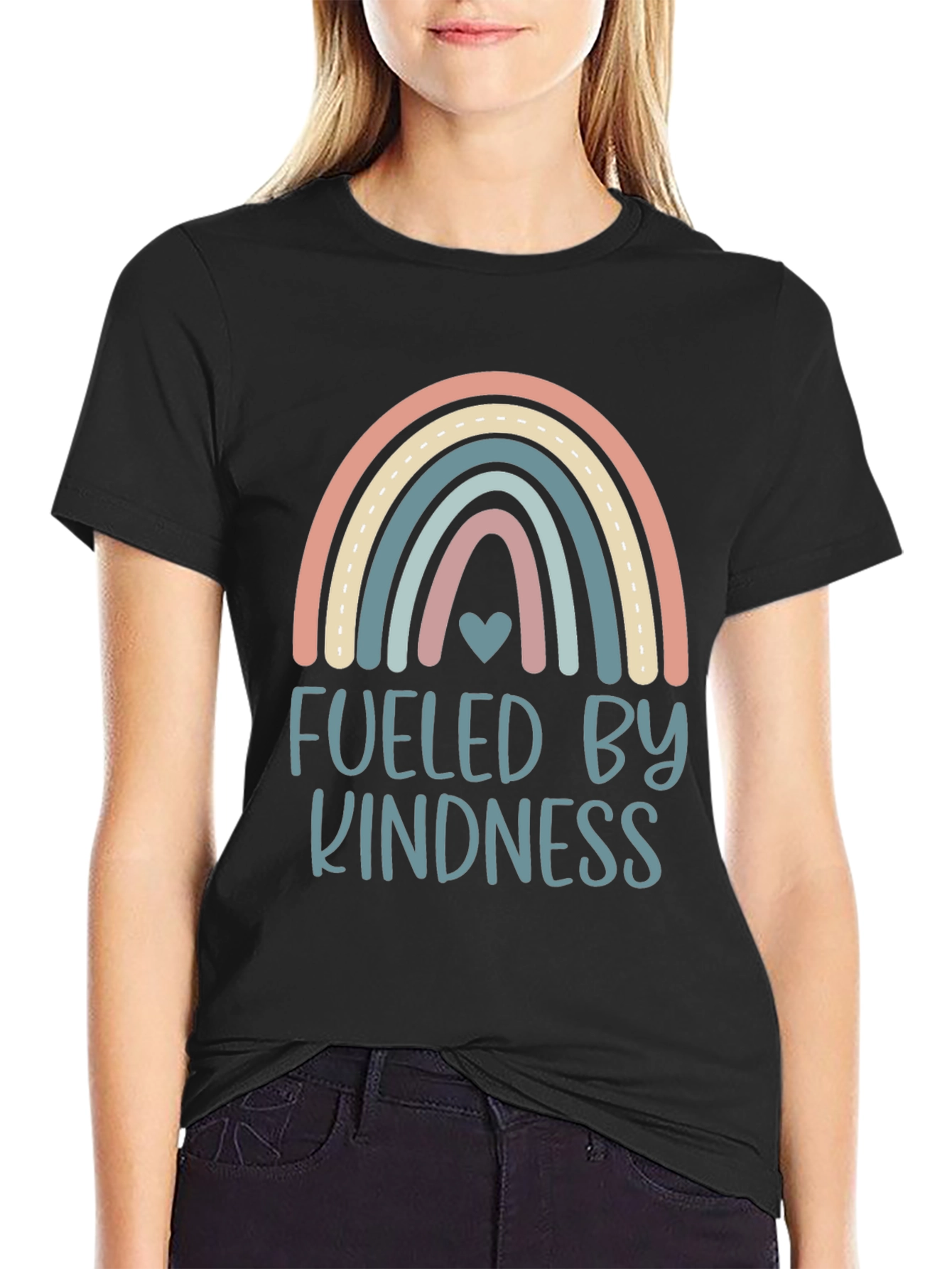 Kindness Fueled Rainbow Graphic T-Shirt