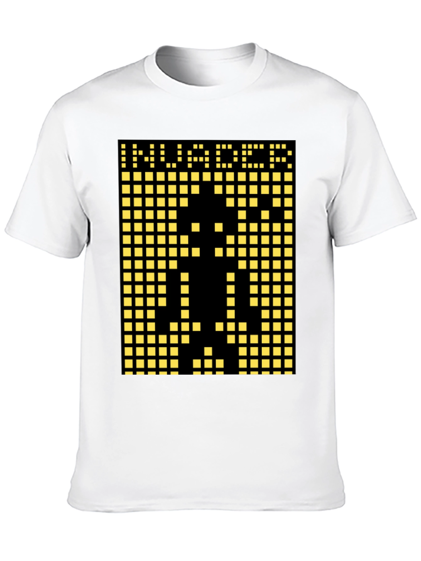 Invader Pixel Art Graphic T-Shirt - Black