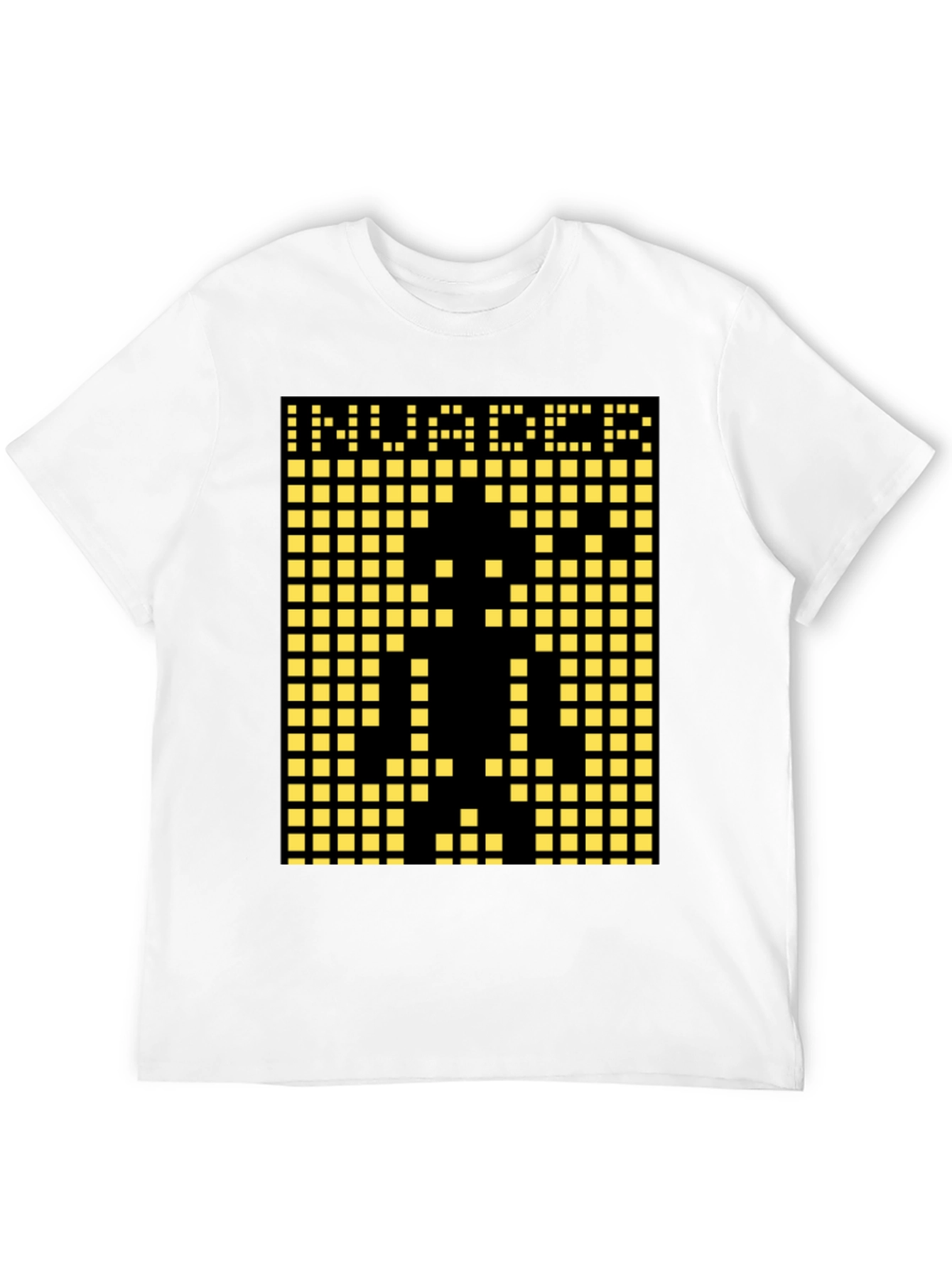 Invader Pixel Art Graphic T-Shirt - Black