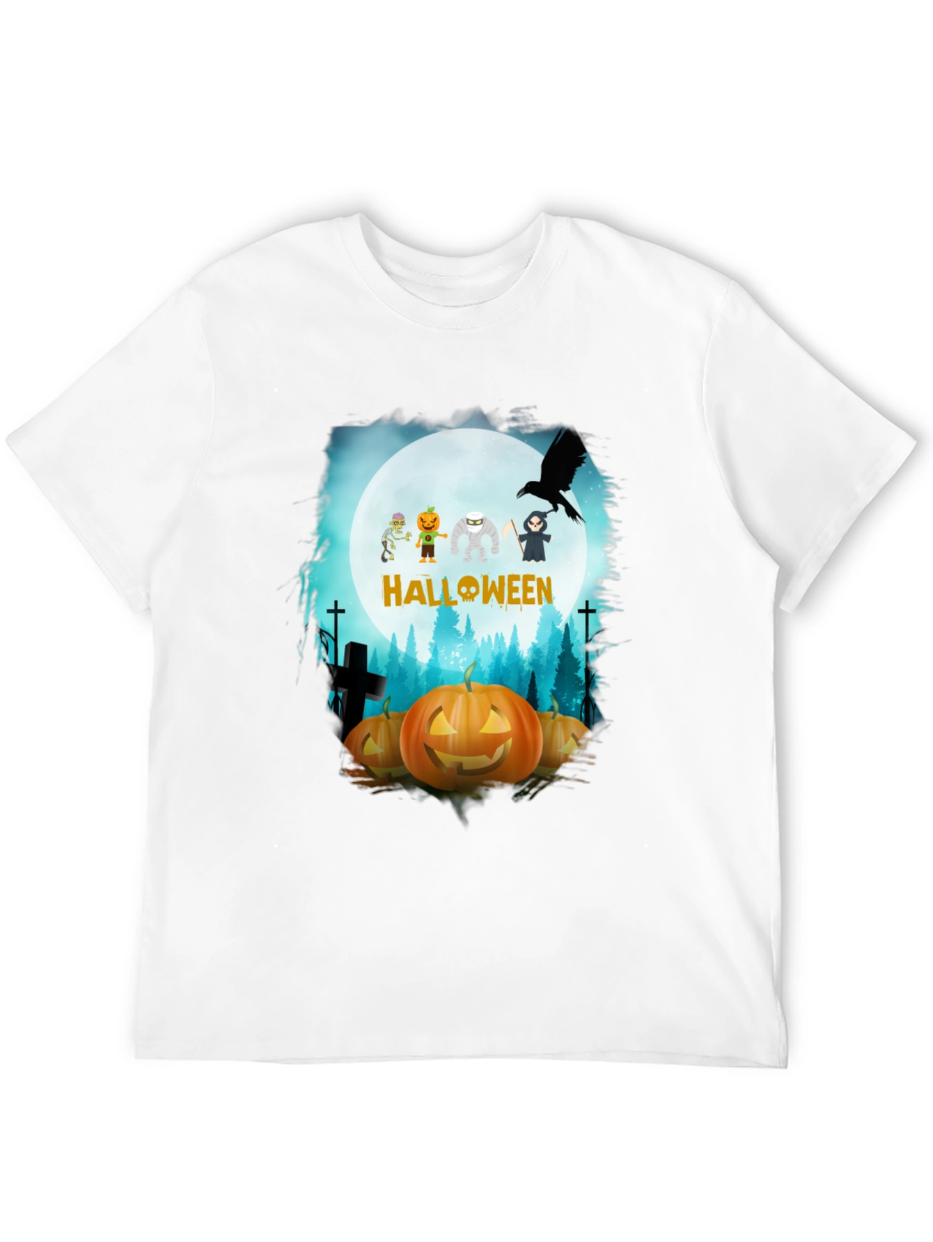 Halloween Character Pumpkin Graphic Tee