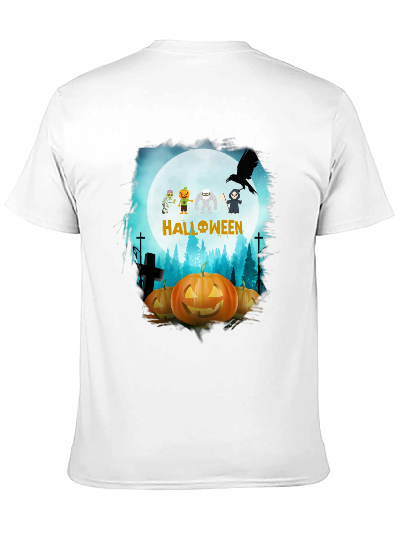 Halloween Character Pumpkin Graphic Tee