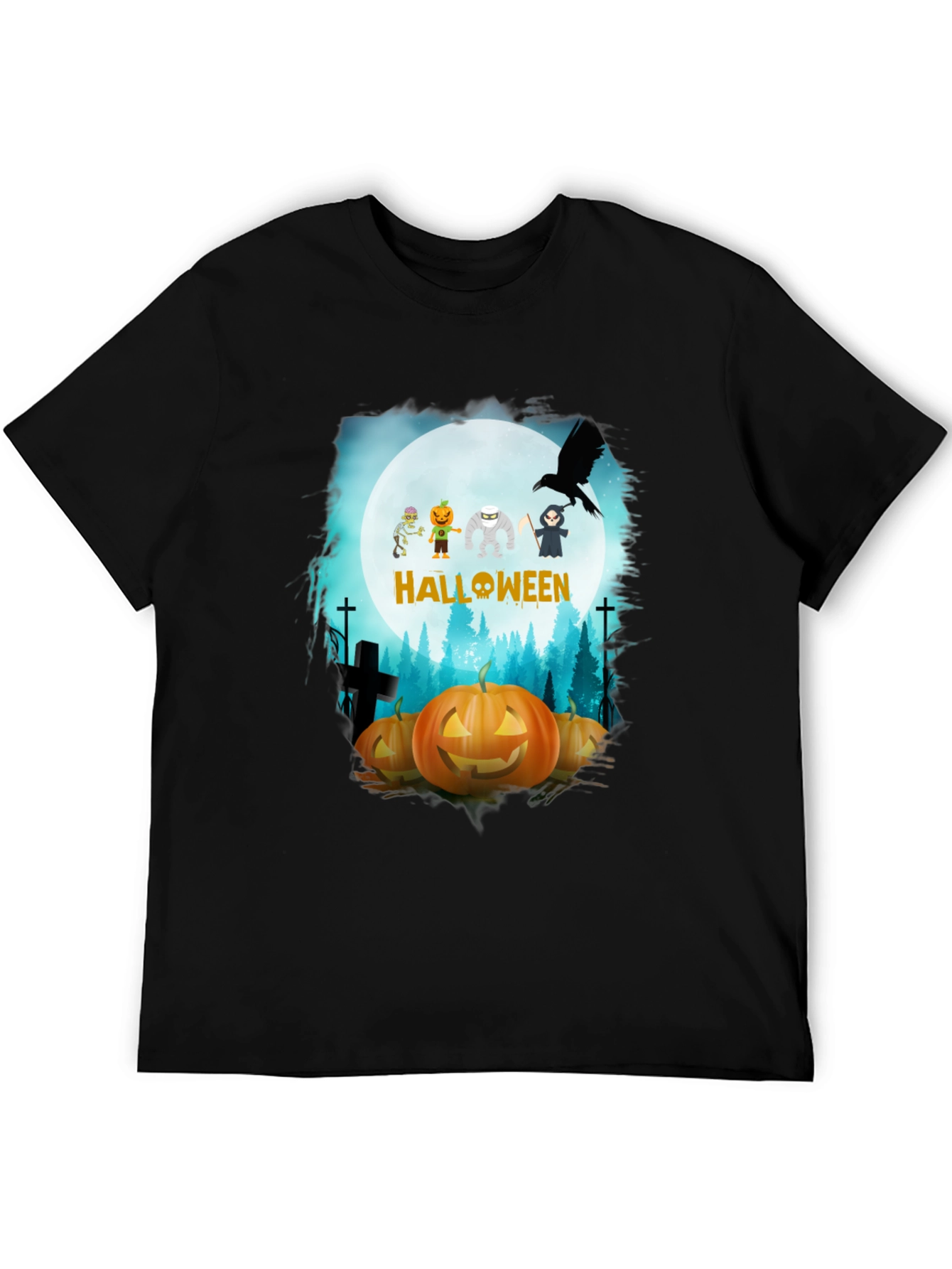 Halloween Character Pumpkin Graphic Tee