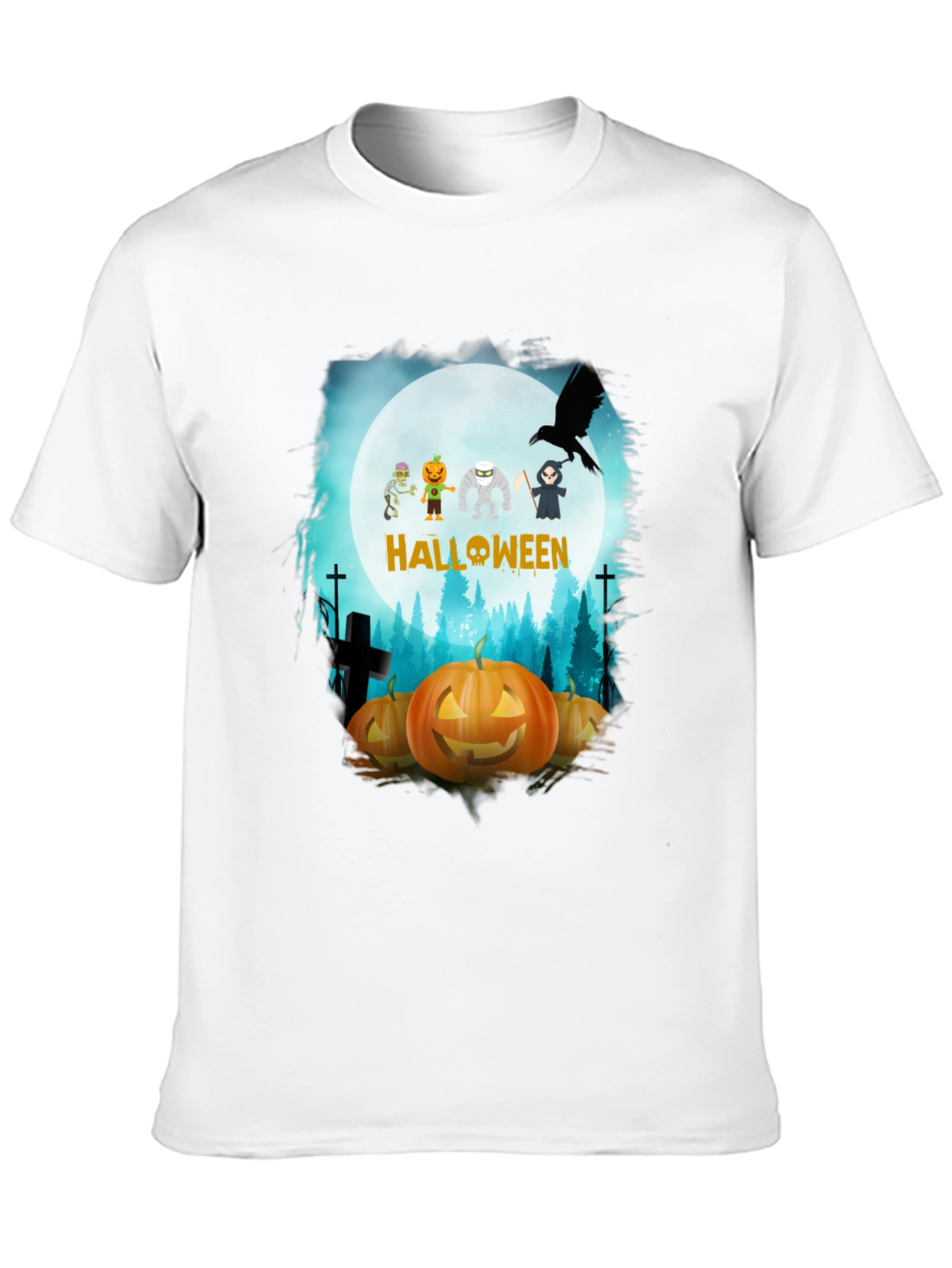 Halloween Character Pumpkin Graphic Tee