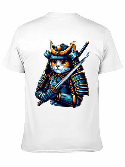Samurai Cat T-Shirt - Warrior Feline Tee