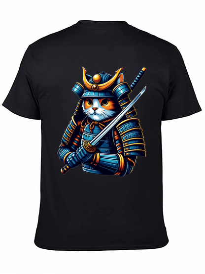 Samurai Cat T-Shirt - Warrior Feline Tee