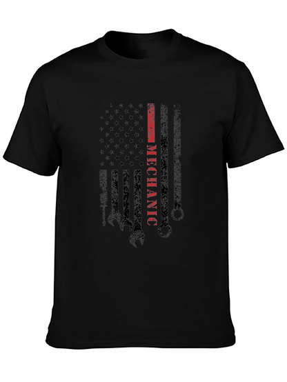 Mechanic American Flag T-Shirt