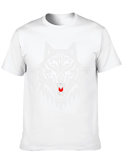 Black Wolf Graphic Tee - Tribal Style