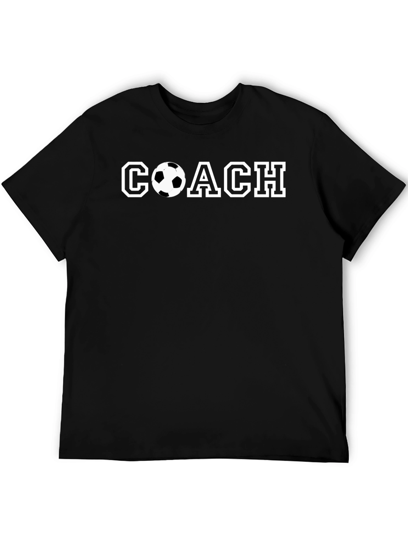 Soccer Coach Graphic T-Shirt - Black Cotton Tee