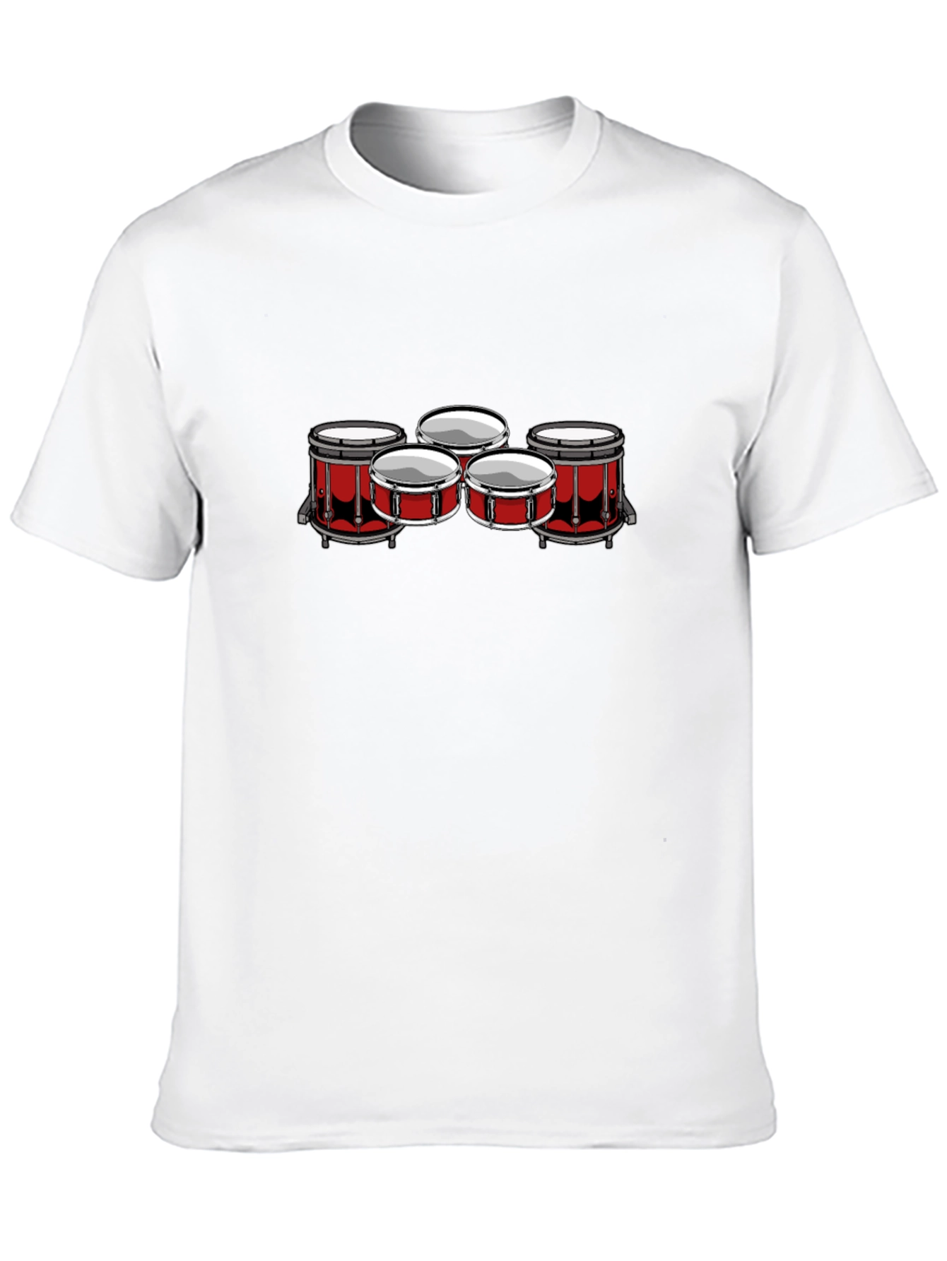Drum Set Graphic Tee - Black Cotton Blend