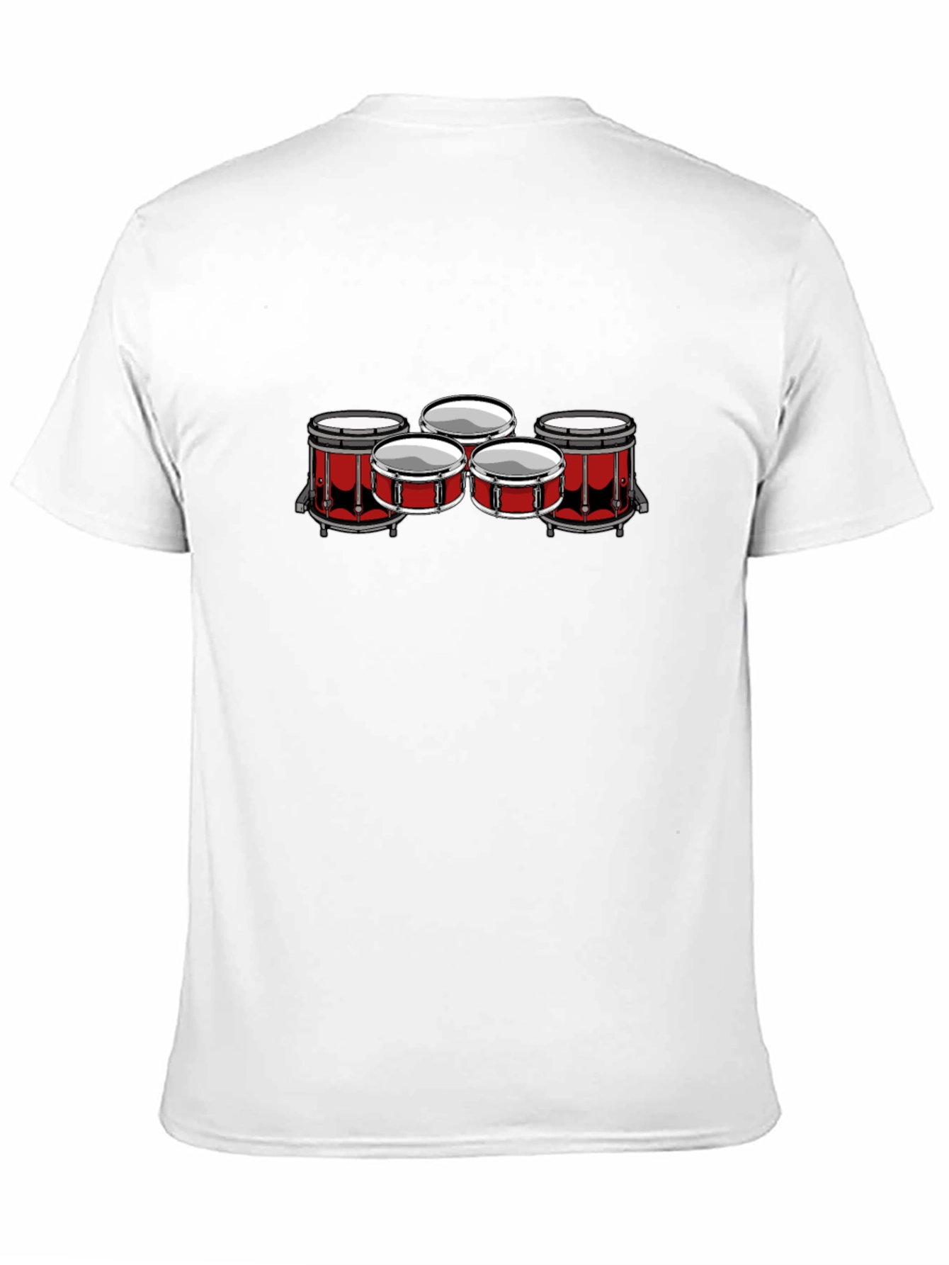 Drum Set Graphic Tee - Black Cotton Blend