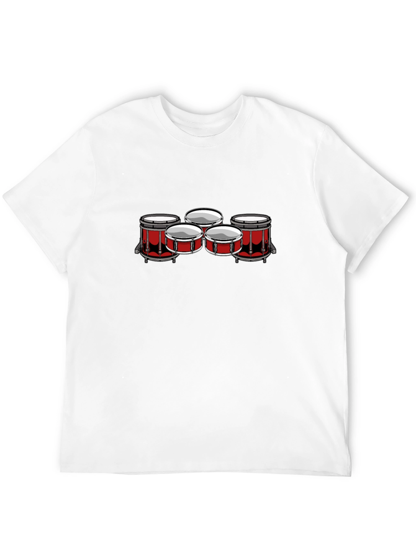 Drum Set Graphic Tee - Black Cotton Blend