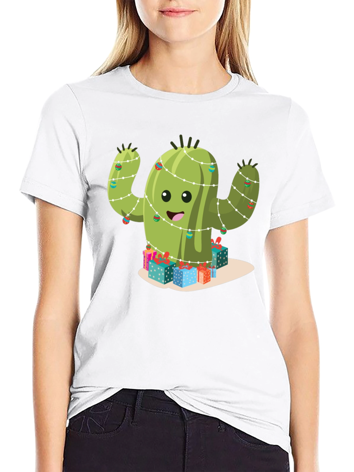 Festive Cactus Graphic Tee