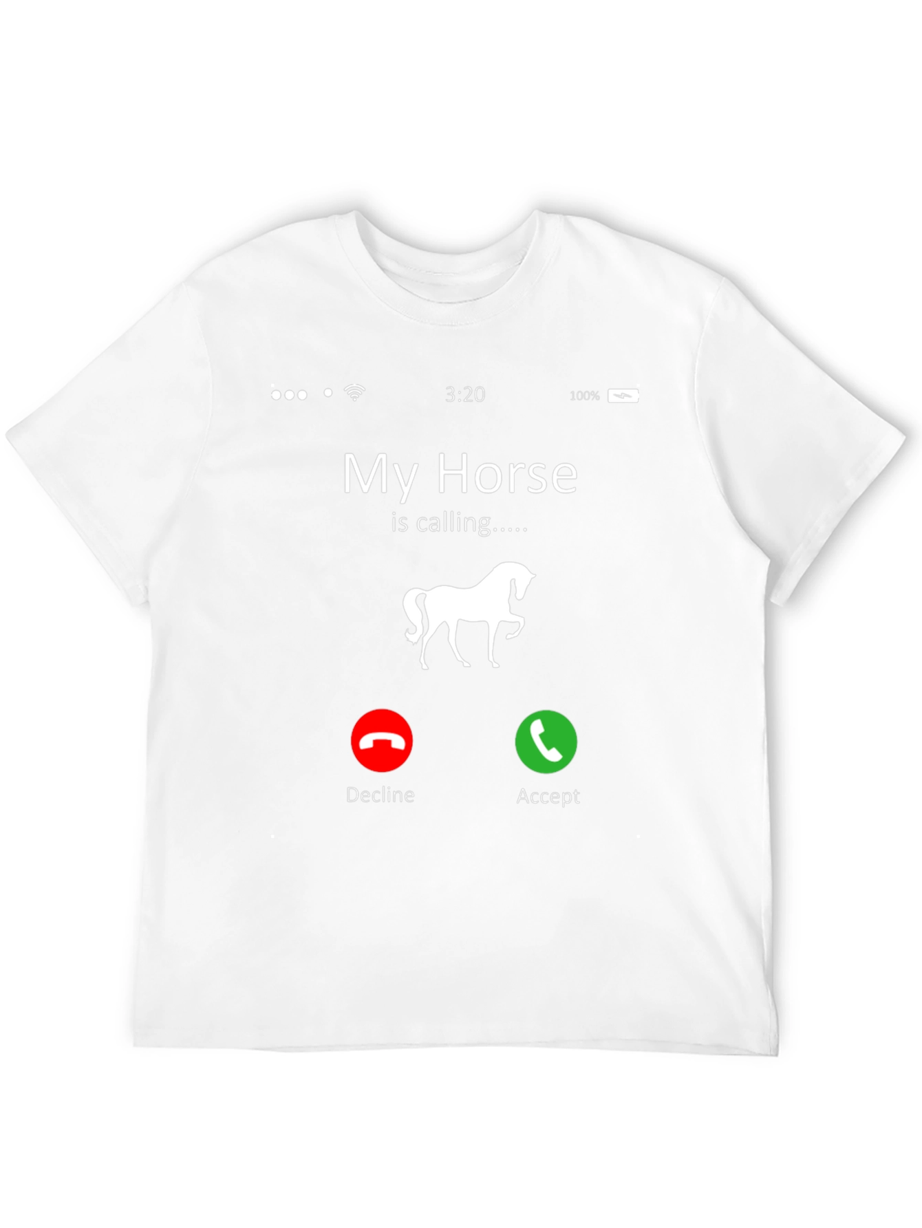 My Horse Is Calling Black Graphic Tee