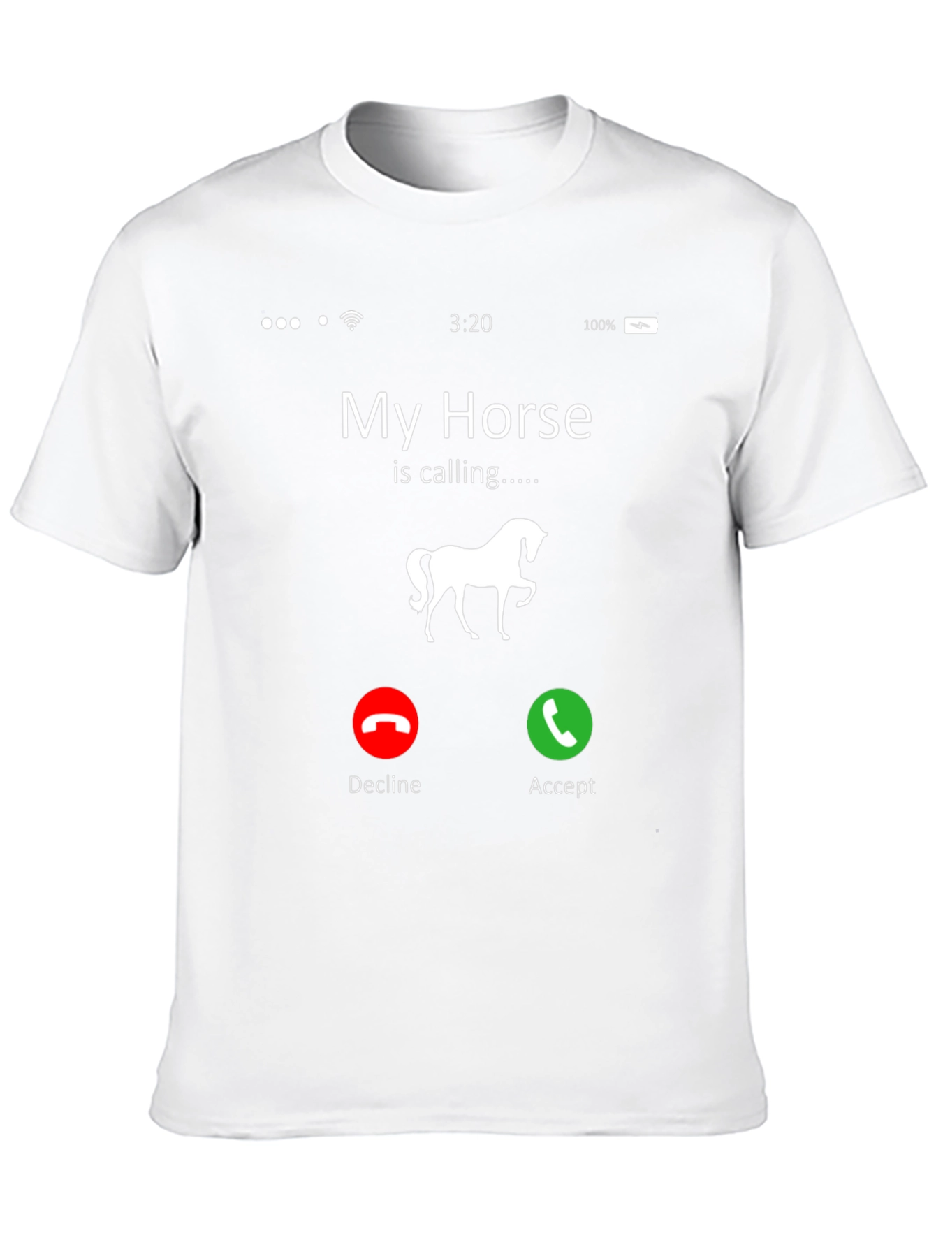 My Horse Is Calling Black Graphic Tee