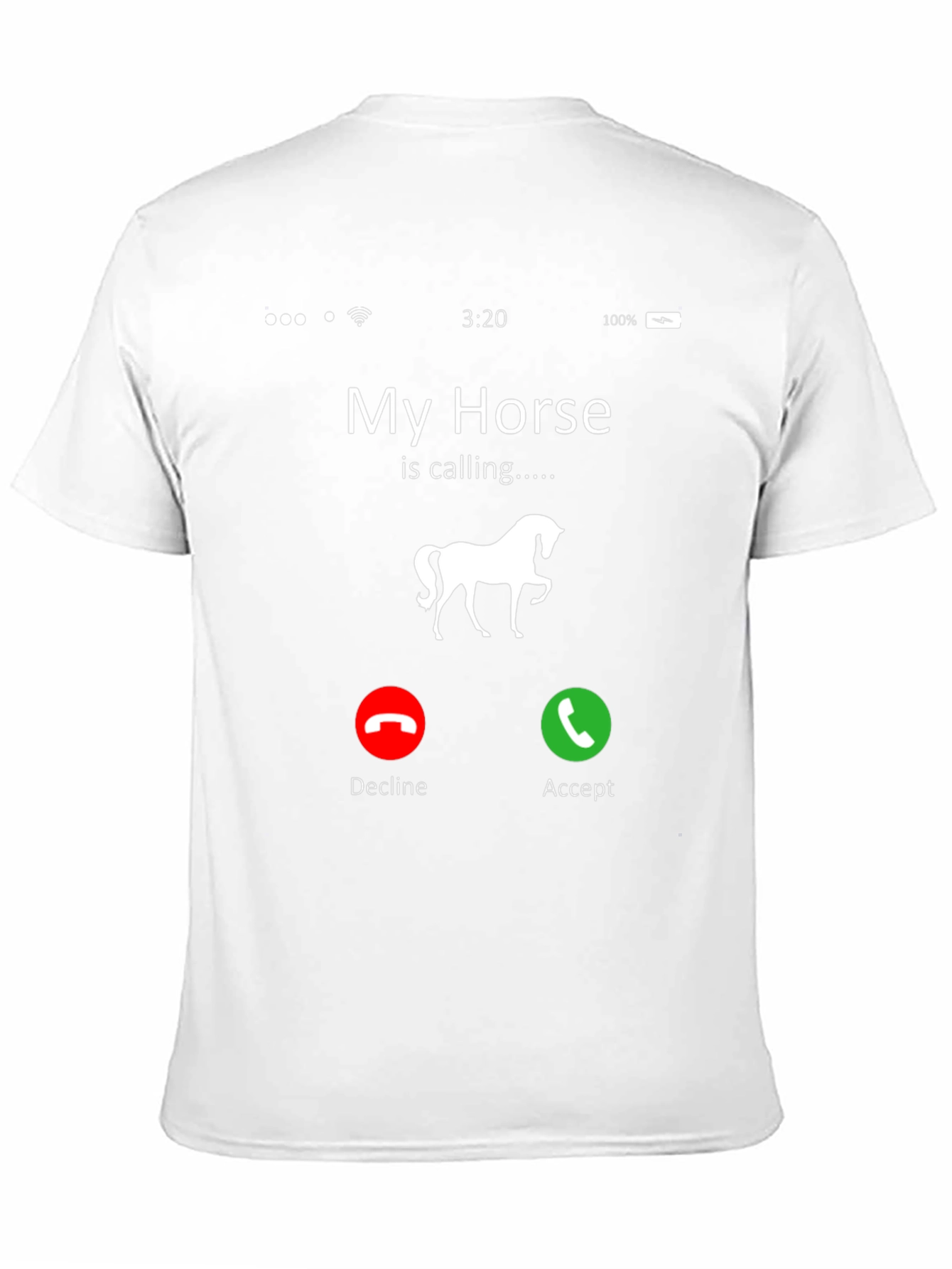 My Horse Is Calling Black Graphic Tee