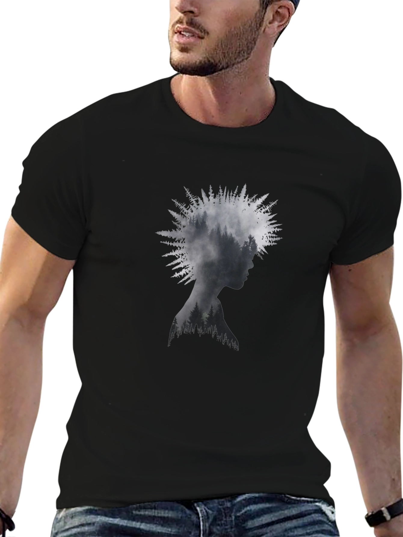Nature Silhouette Tee - Stylish Graphic Print