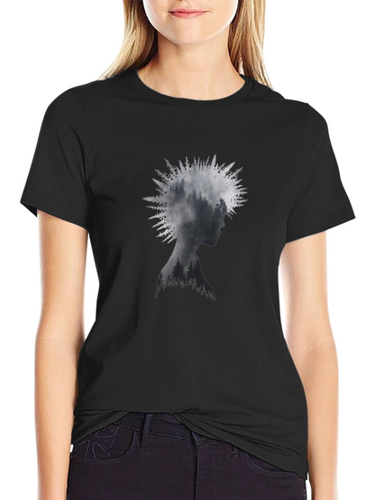 Nature Silhouette Tee - Stylish Graphic Print
