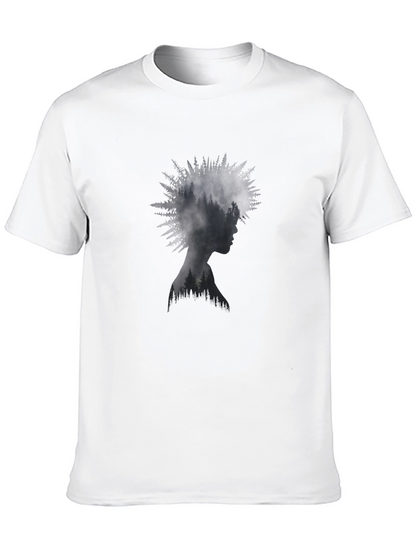 Nature Silhouette Tee - Stylish Graphic Print