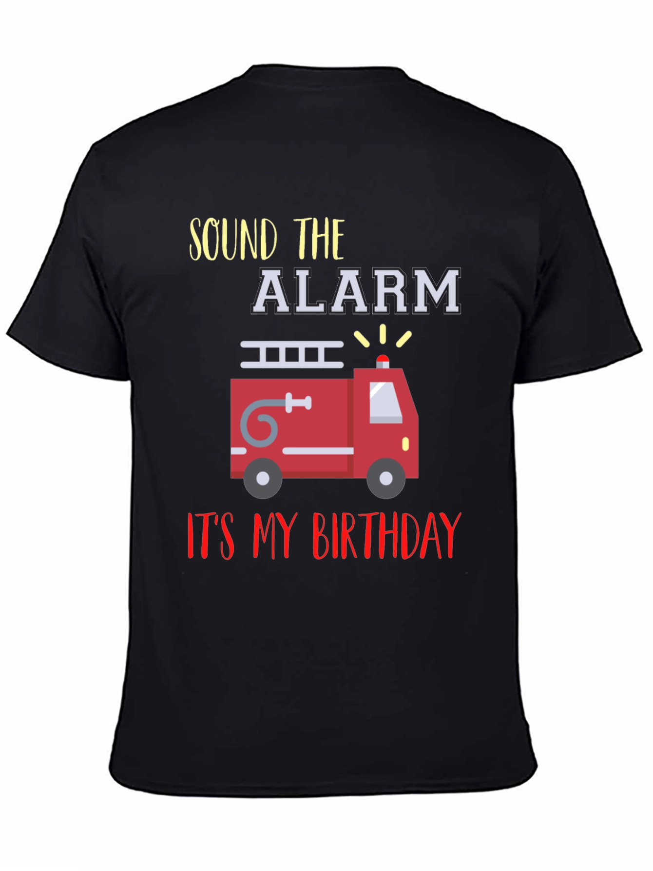 Fire Truck Birthday T-Shirt - Sound the Alarm!