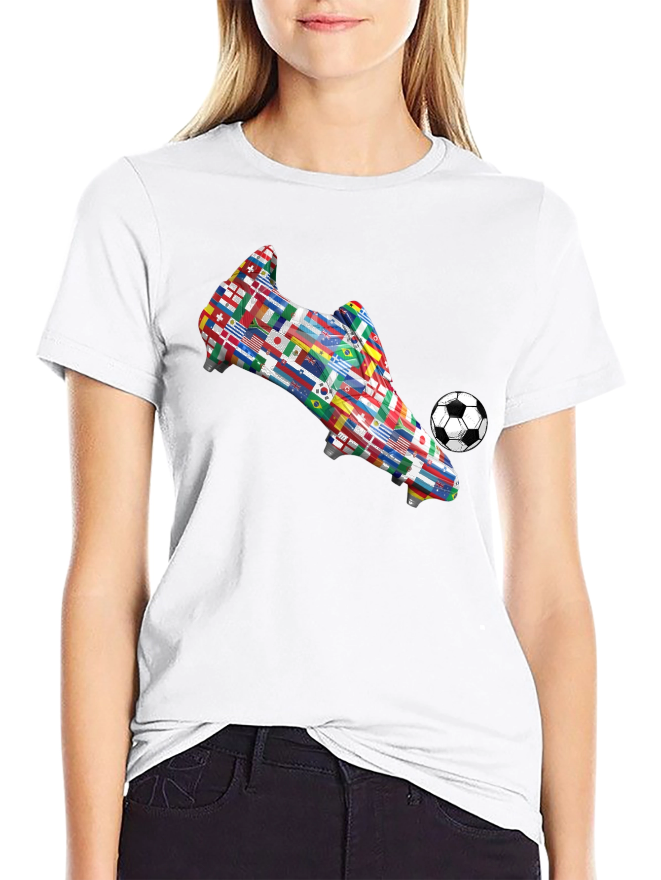 World Flags Soccer Boot T-Shirt