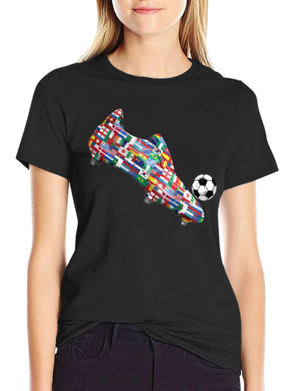 World Flags Soccer Boot T-Shirt